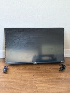 TCL Black LED TV with Remote and Power Cord